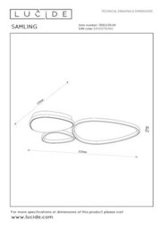 Lucide Samling Flush Ceiling Light - Led Dim. Cct 1X30W 2700K/4000K - Taupe - thumbnail 5