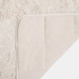 Ohs Fluffy Faux Fur Weighted Blanket, Cream - 6Kg - thumbnail 7