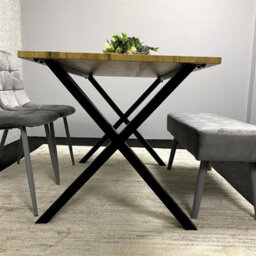 Kosy Koala Modern Dining Table Set With 2 Grey Velvet Chairs And Grey Velvet Bench Dining Room Furniture - thumbnail 3