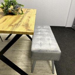 Kosy Koala Modern Dining Table Set With 2 Grey Velvet Chairs And Grey Velvet Bench Dining Room Furniture - thumbnail 7