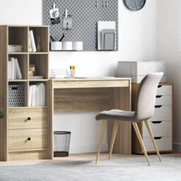 Berkfield Writing Desk Sonoma Oak Engineered Wood 90 X 40 X 76 Cm