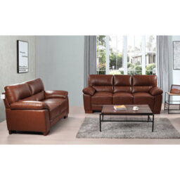 Furniture Instore Dalmore Genuine Leather Tan 3+2 Seater Sofa Set - thumbnail 2