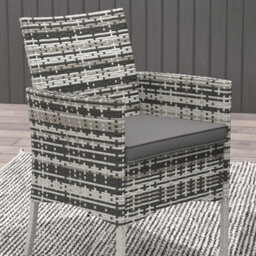 Outsunny Rattan Outdoor Dining Table And Chairs For 4, Mixed Grey - thumbnail 9