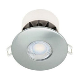 First Choice Lighting Set Of 5 Fire Rated Brushed Steel Led Bathroom Recessed Downlights - thumbnail 3