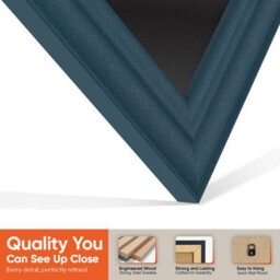 "AK Frames 25X17"" Navy Blue Classic Vinyl Record Frame With Black Mount For 12 Inch Lp Cover & Disc - Overlapped Design" - thumbnail 3
