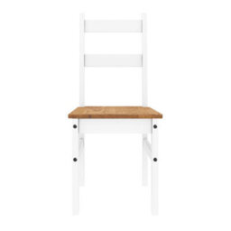 Dining Table & 4 Chairs White Budget Set Solid Wood Mexican Pine Wooden - thumbnail 5