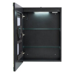 Living And Home Wall-Mounted Bathroom Mirror Cabinet With Led Lights And Shelves, Touch Switch - thumbnail 4