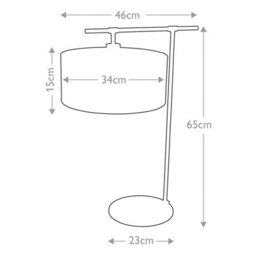 Elstead Lighting Balance Dbg 1Lt Balance Table Lamp Finish: Brown Wired: 1X60W E27 220-240V 50Hz - thumbnail 4