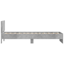 Vidaxl Bed Frame Without Mattress With Headboard Concrete Grey 75X190 Cm Small Single - thumbnail 6