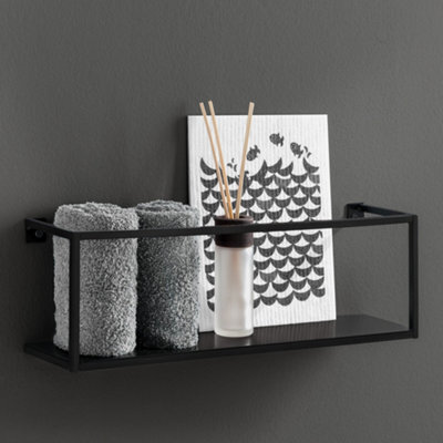 RB UK Shelf Depot Steel Tube Shelf Bathroom Storage Caddy (L)600mm (D)80mm (H)120mm - image 1