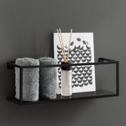 RB UK Shelf Depot Steel Tube Shelf Bathroom Storage Caddy (L)600mm (D)80mm (H)120mm