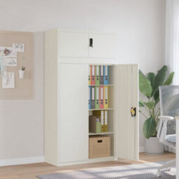 Berkfield File Cabinet White 90X40X180 Cm Steel