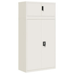 Berkfield File Cabinet White 90X40X180 Cm Steel - thumbnail 2