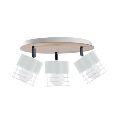 Luminosa Lighting Luminosa Casa Ceiling Spotlight Clusters White, Wood, 32Cm, 3X E27