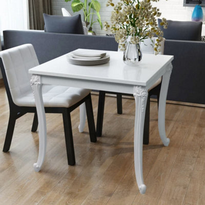 Berkfield Dining Table 80X80X76 Cm High Gloss White - image 1