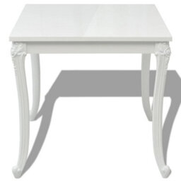 Berkfield Dining Table 80X80X76 Cm High Gloss White - thumbnail 3