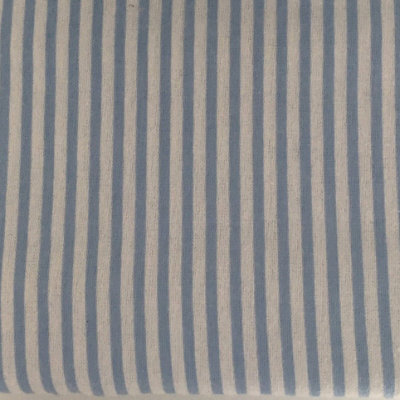 Just So Home Luxury Brushed Cotton Flannelette Duvet Cover (Blue Stripe, Double)