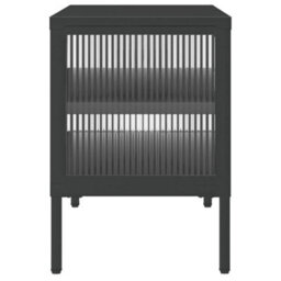 Walplus Tv Cabinet Black 105X35X50 Cm Glass And Steel - thumbnail 6