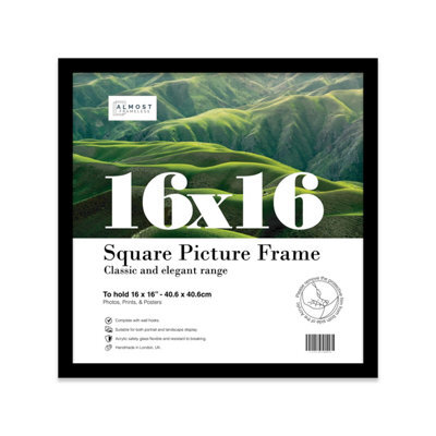 16X16 Black Picture Frame (40.6 X 40.6Cm) Poster, Photo, Artwork, Gallery Wall Or Print - image 1