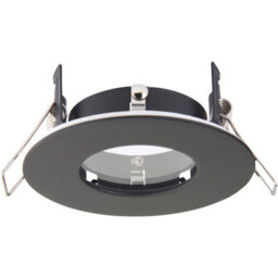 Recessed Compact Bathroom Downlight - 50W Gu10 Led - Ip65 Rated - Matt Black - thumbnail 1