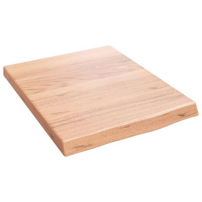 Berkfield Wall Shelf Light Brown 40X50X4 Cm Treated Solid Wood Oak - image 1