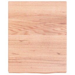 Berkfield Wall Shelf Light Brown 40X50X4 Cm Treated Solid Wood Oak - thumbnail 2