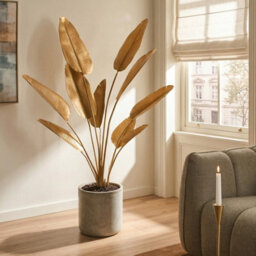 Wyld And Coco Luxleaf Artificial Banana Tree Gold 162Cm Potted With Adjustable Leaves For Indoor Decor - thumbnail 2
