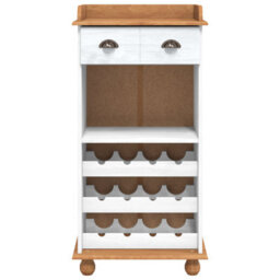 "Walplus Wine Cabinet ""askim"" With 12 Bottle Holders White Solid Wood Pine" - thumbnail 6