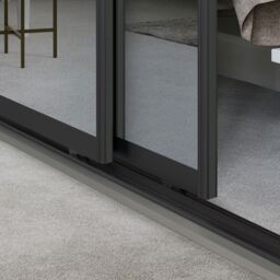 Spacepro Element 4 Panel Mirrored Black Framed Sliding Wardrobe Door Set Of 3 (H)2220mm (W)1501mm - thumbnail 3