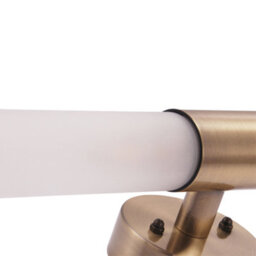 Happy Homewares Modern Brass Ip44 Rated Bathroom Wall Light Fitting With Tubular Glass Shades - thumbnail 3