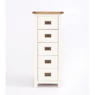 Cabinet Bits Lovere 5 Drawer Narrow Chest Of Drawers Bras Drop Handle - image 1