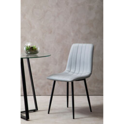 Orsina Set Of 4 Grey Dining Chairs, High Quality Kitchen Chair, Back Support Fabric Chair, Easy To Clean Chair - thumbnail 6