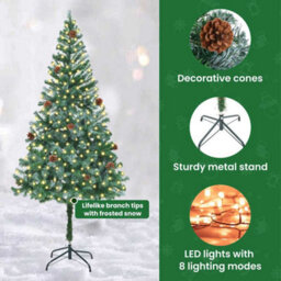 Vidaxl Artificial Christmas Tree With Stand Green 180 Cm Pvc And Steel - thumbnail 8