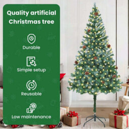 Vidaxl Artificial Christmas Tree With Stand Green 180 Cm Pvc And Steel - thumbnail 7