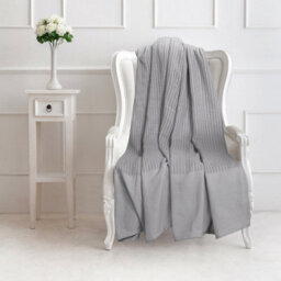 Ehc 100% Cotton Soft Hand Woven Lightweight Adult Cellular Blanket, King Size, 230 X 250Cm - Smoke - thumbnail 4