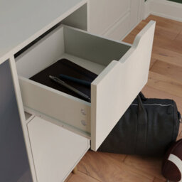 Lassic Vida Designs 3 Door 1 Drawer Sideboard, Grey & White - thumbnail 2