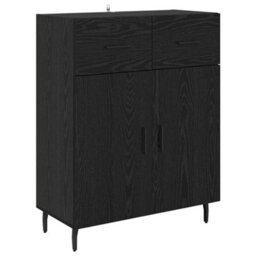 Walplus Highboard 2 Pcs Black Oak 69.5 X 34 X 180 Cm Engineered Wood - thumbnail 6