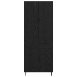 Walplus Highboard 2 Pcs Black Oak 69.5 X 34 X 180 Cm Engineered Wood - thumbnail 8