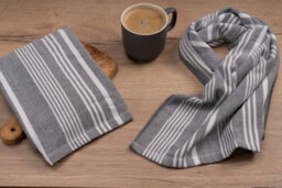 Cuisinart Fouta Professional Grey Rectangle 100% Cotton Yarn Dye Tea Towel 40 X 70Cm Pack Of 2 - thumbnail 7