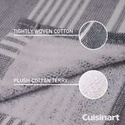 Cuisinart Fouta Professional Grey Rectangle 100% Cotton Yarn Dye Tea Towel 40 X 70Cm Pack Of 2 - thumbnail 5