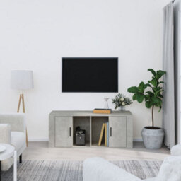 Walplus Tv Cabinet Concrete Grey 100X35X40 Cm Engineered Wood - thumbnail 1