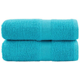 Berkfield Premium Guest Towels Solund 2 Pcs Turquoise 30X50 Cm 600 Gsm