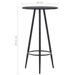 Vidaxl Bar Table Black 60X107.5 Cm Mdf - thumbnail 3
