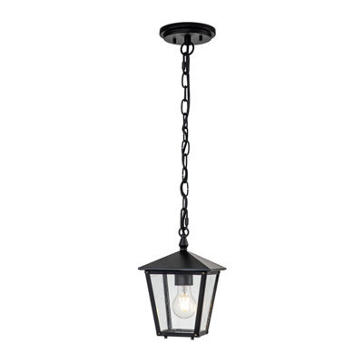 Luminosa Lighting Elstead Hinkley Huntersfield Outdoor Pendant Ceiling Light Black, Ip44 - image 1