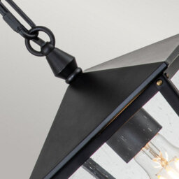 Luminosa Lighting Elstead Hinkley Huntersfield Outdoor Pendant Ceiling Light Black, Ip44 - thumbnail 4