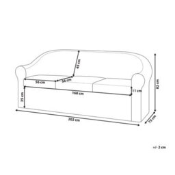Beliani Garden Sofa 3 Seater Livadeia Rattan Natural - thumbnail 3