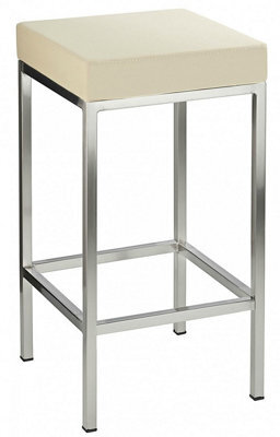 Fernow Briushed Satin Frame Stool Fixed Height 4 Colours - image 1