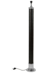 Orsina Canon Floor Lamp, Silver, Black, Synthethic, Metal, , Metal - thumbnail 1