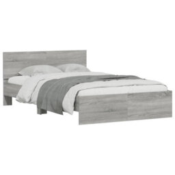 Berkfield Bed Frame Without Mattress Grey Sonoma 135X190 Cm Double - thumbnail 3