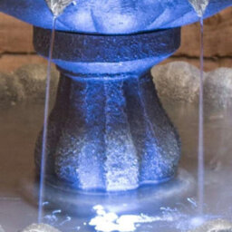 Primrose White Solar Water Fountain Imperial Round 2 Tiered With Lights H112Cm - thumbnail 4